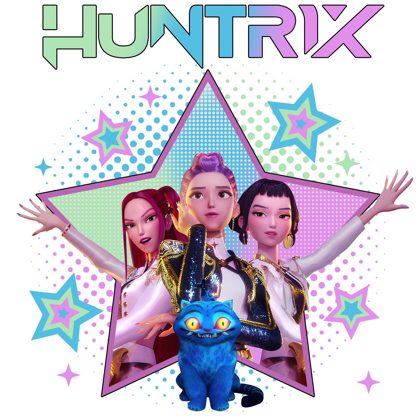 Personalised K-Pop Demon Hunters PJs | 100% Cotton Pastel Pink & Purple Kids Pyjamas