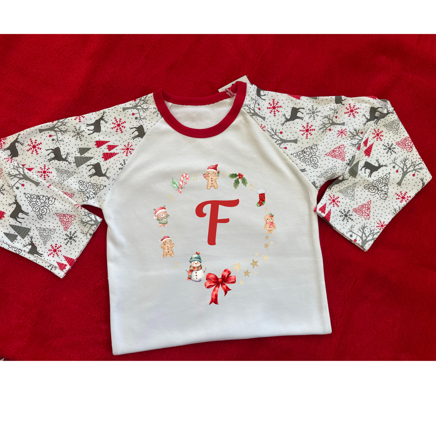 🦌 Personalised Reindeer Print Family Pyjamas | 100% Cotton