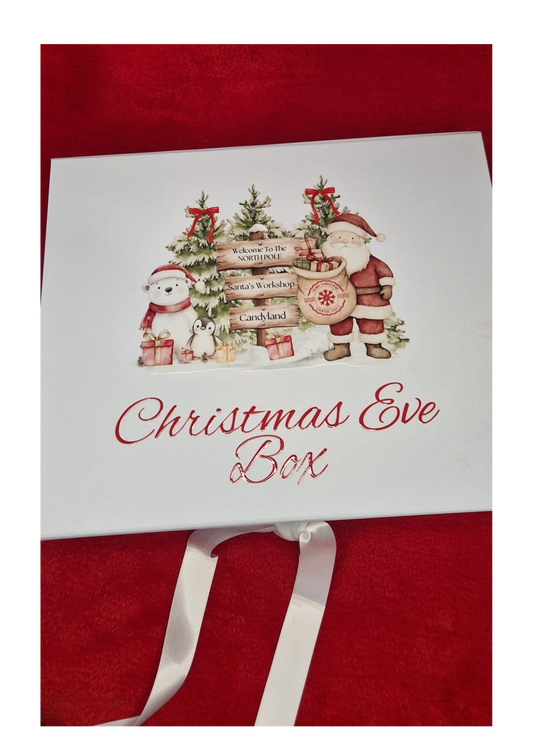 🎁 Empty Personalised Magnetic Close Christmas Eve Box | Custom Name & Image | Reusable Keepsake
