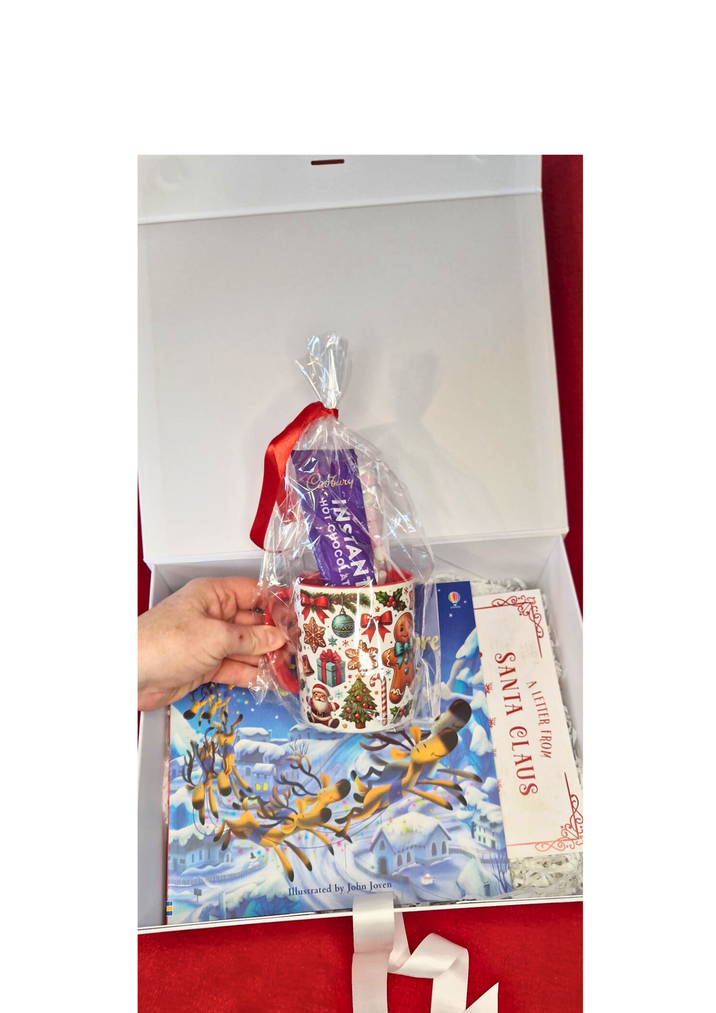 🎁 Personalised Magnetic Close Christmas Eve Box | Custom Name & Image | Ready-Filled Edition