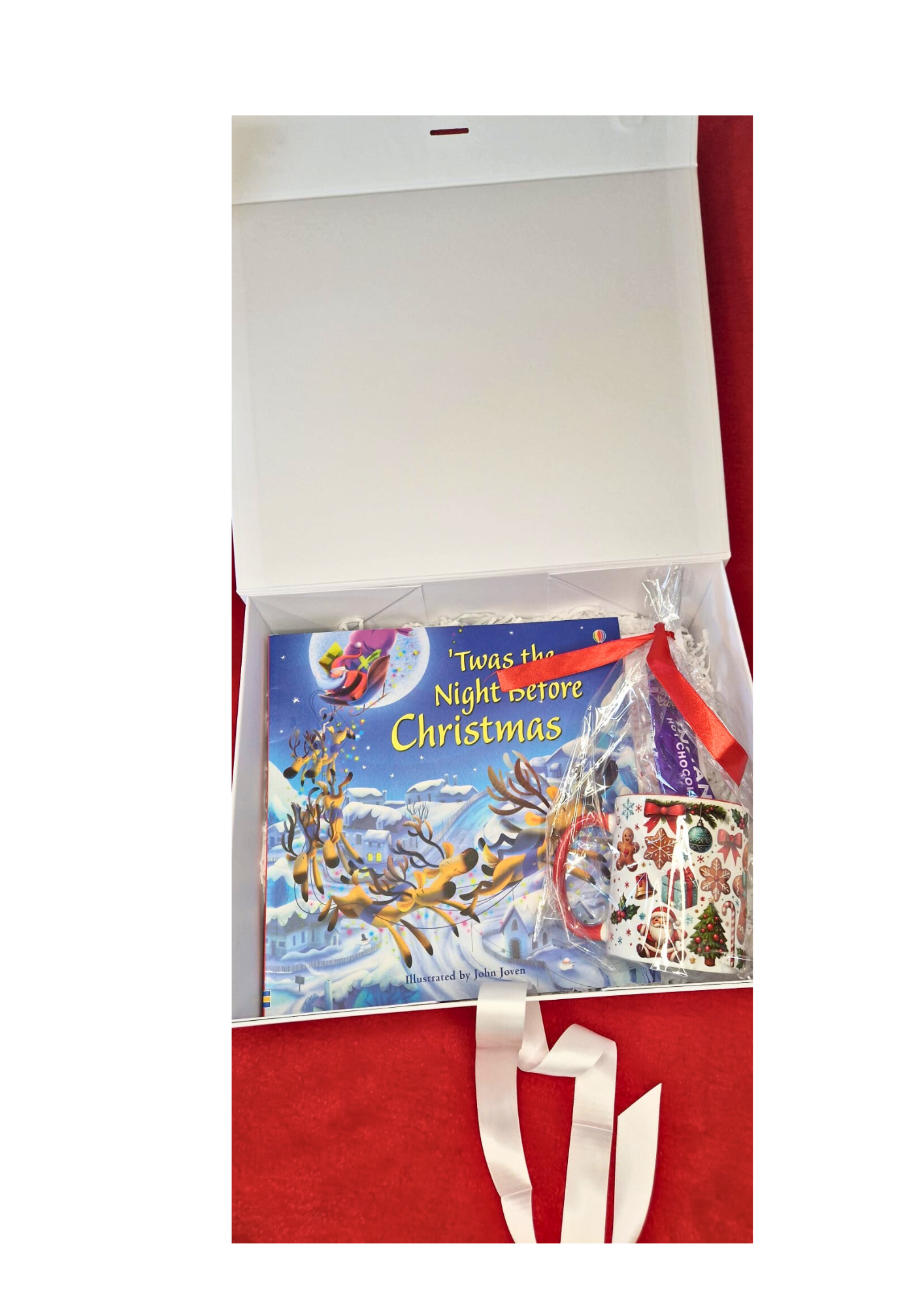 🎁 Personalised Magnetic Close Christmas Eve Box | Custom Name & Image | Ready-Filled Edition