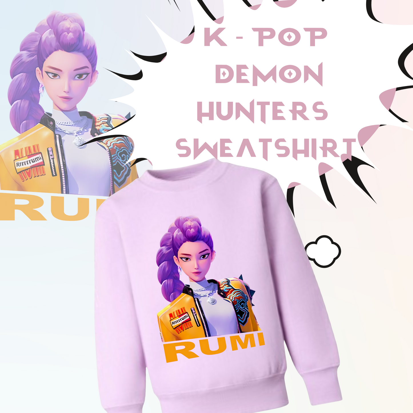 🌟 K-Pop Demon Hunters: Personalised Sweatshirts 🎤