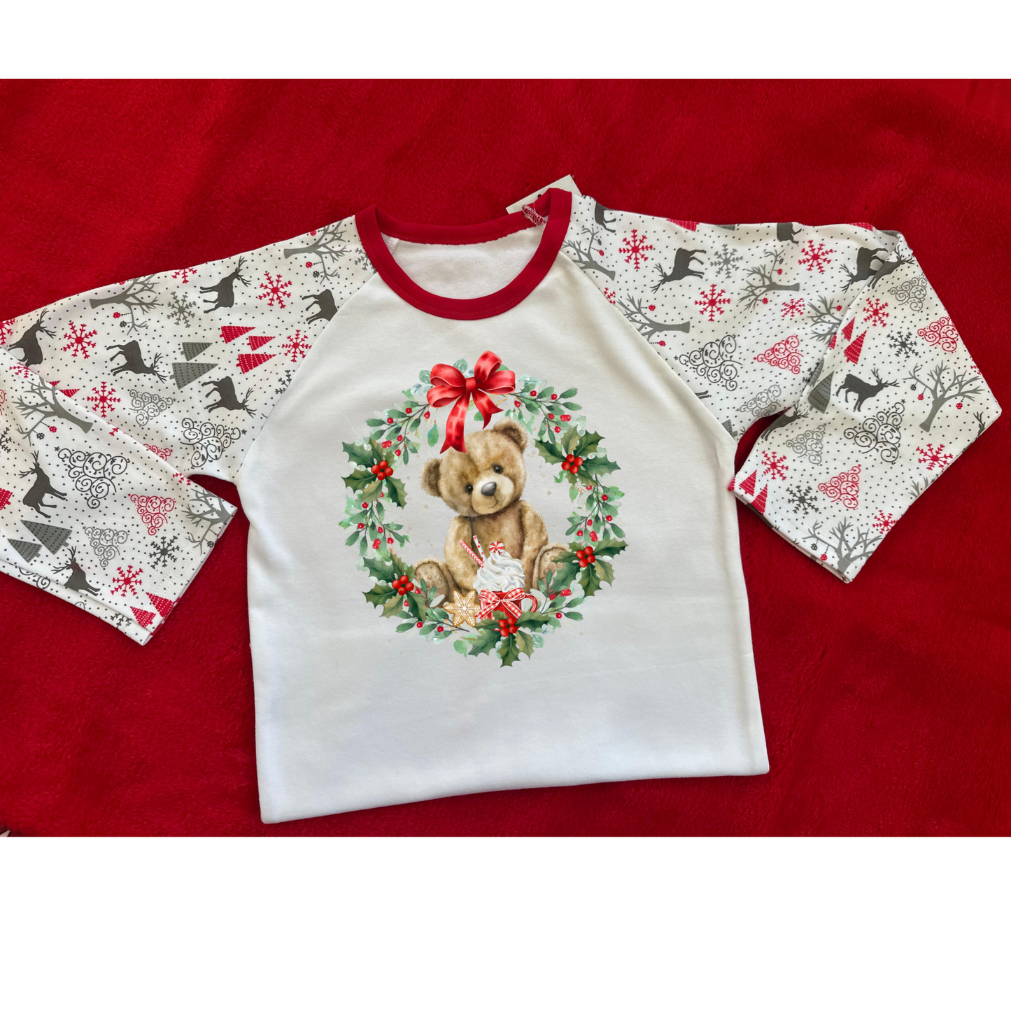 🦌 Personalised Reindeer Print Family Pyjamas | 100% Cotton