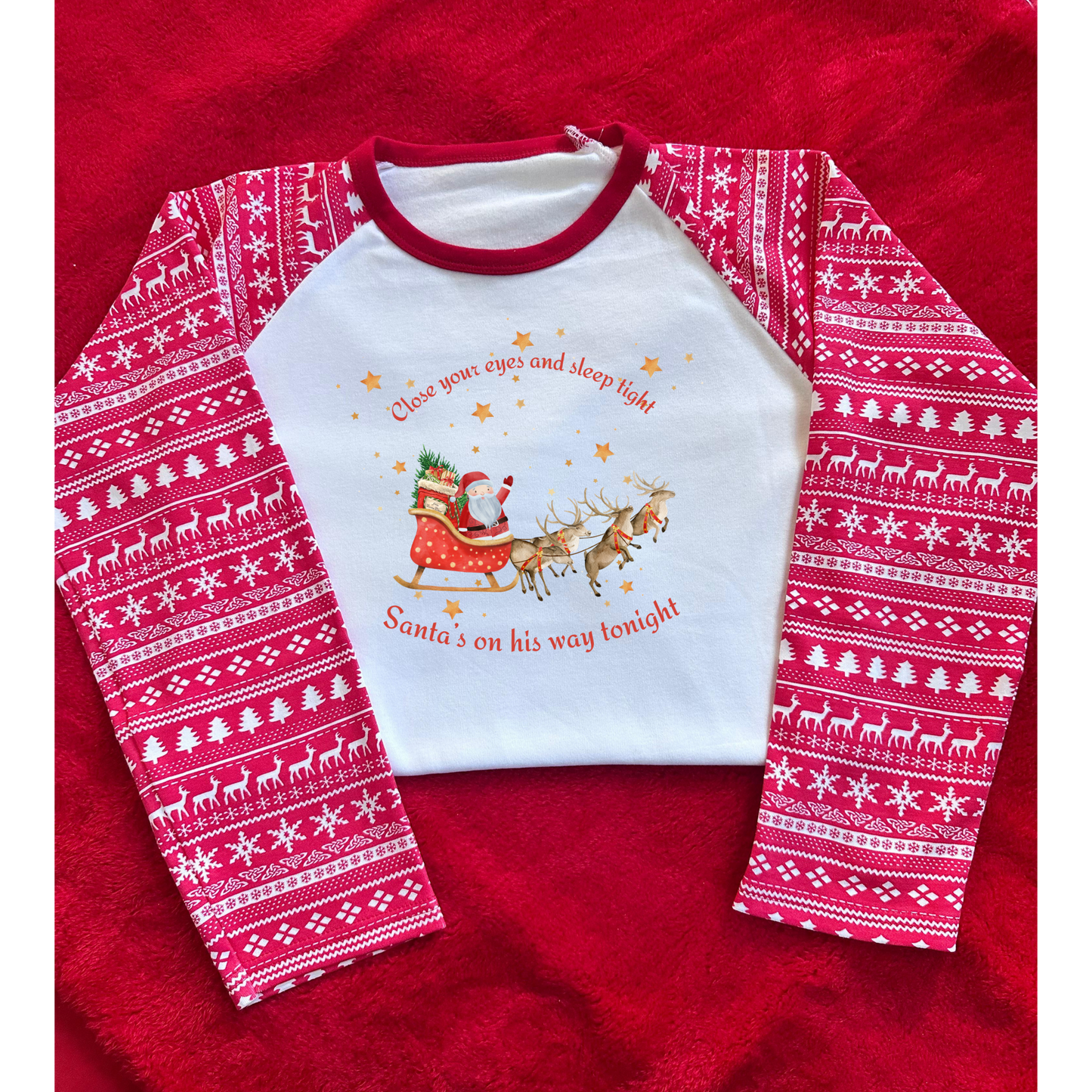 👨‍👩‍👧‍👦 Personalised Family Christmas Pyjamas, 100% Cotton Matching PJs