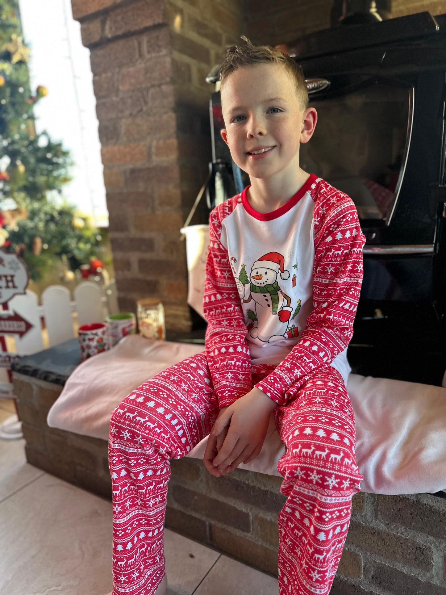 👨‍👩‍👧‍👦 Personalised Family Christmas Pyjamas, 100% Cotton Matching PJs