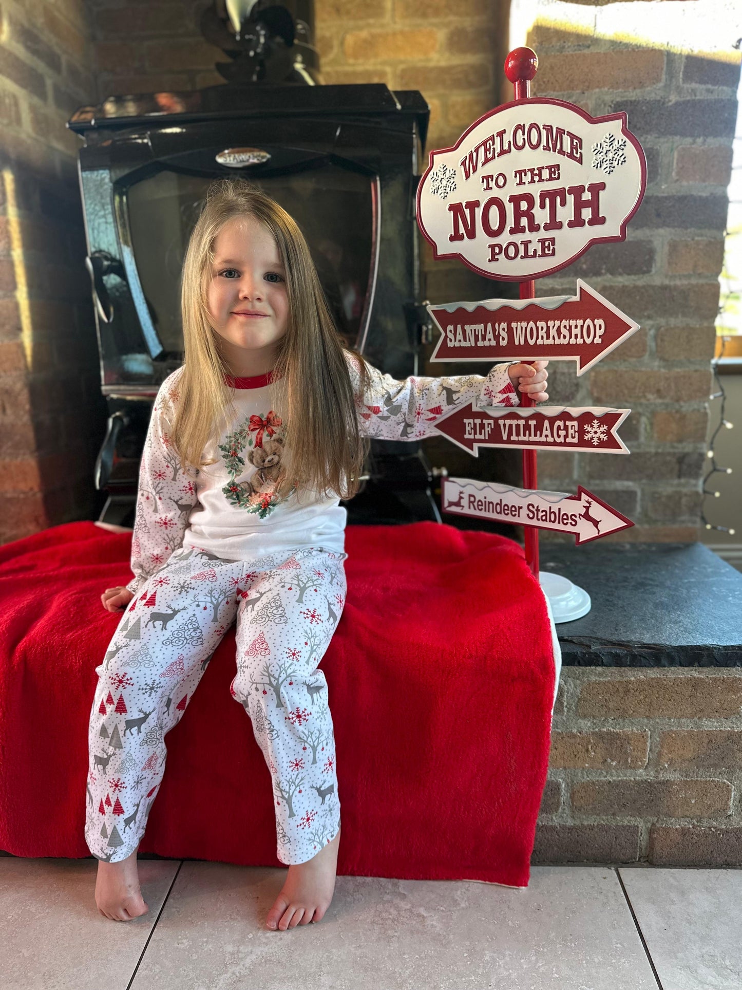 🦌 Personalised Reindeer Print Family Pyjamas | 100% Cotton