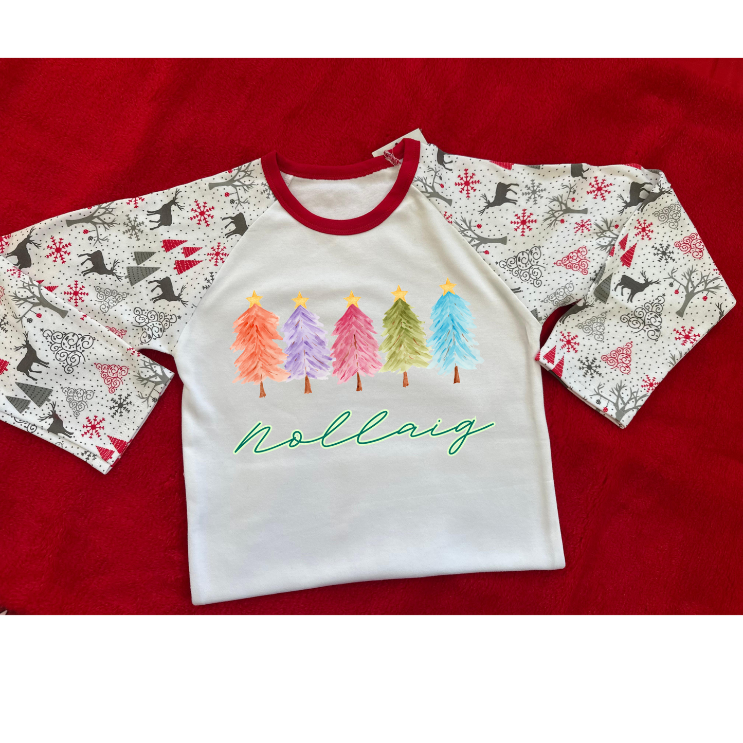 🦌 Personalised Reindeer Print Family Pyjamas | 100% Cotton