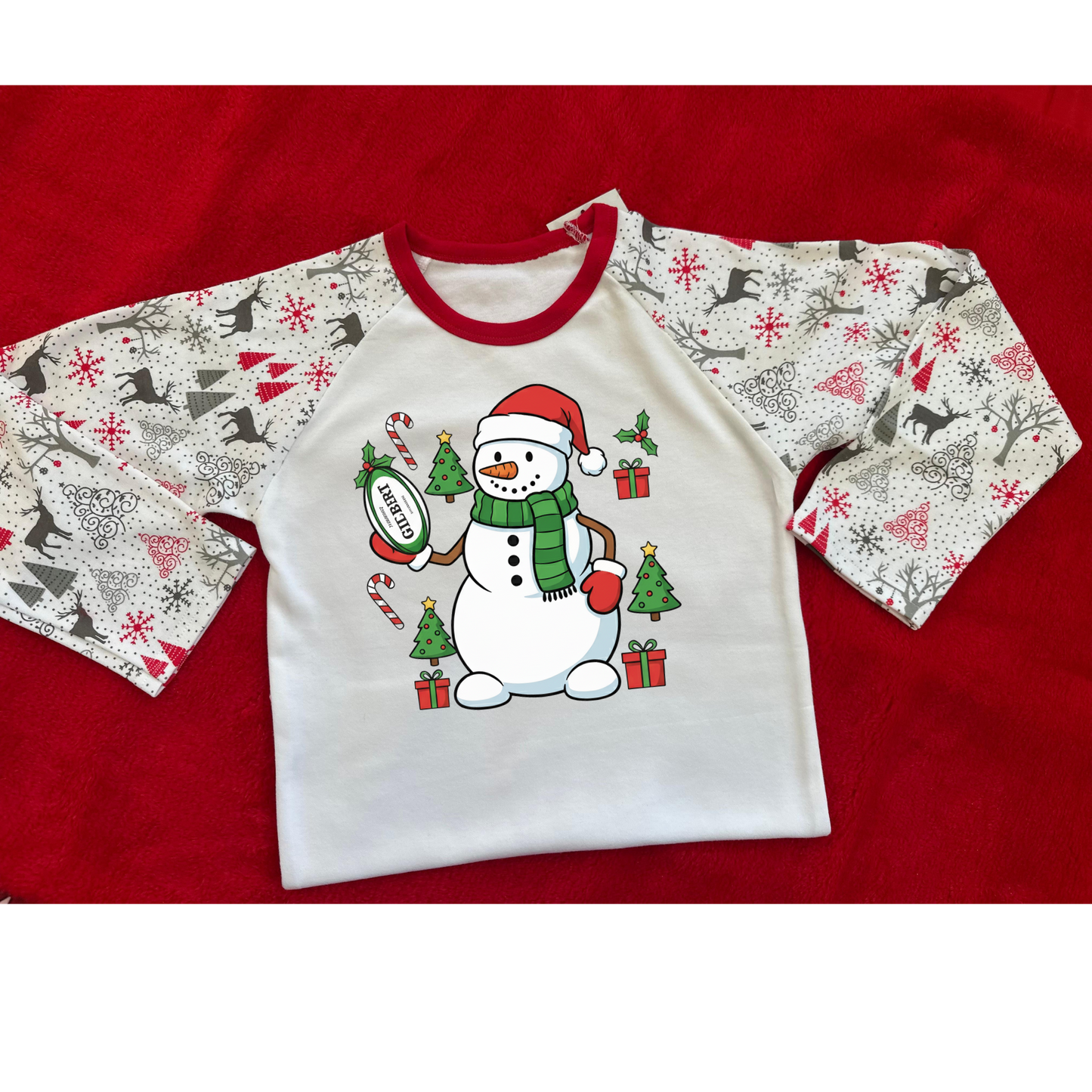 🦌 Personalised Reindeer Print Family Pyjamas | 100% Cotton